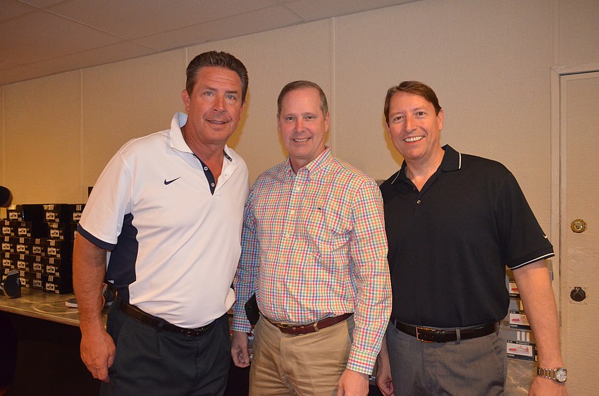 Dan Marino, State Senator Wilton Simpson and State Senator Bill Galvano