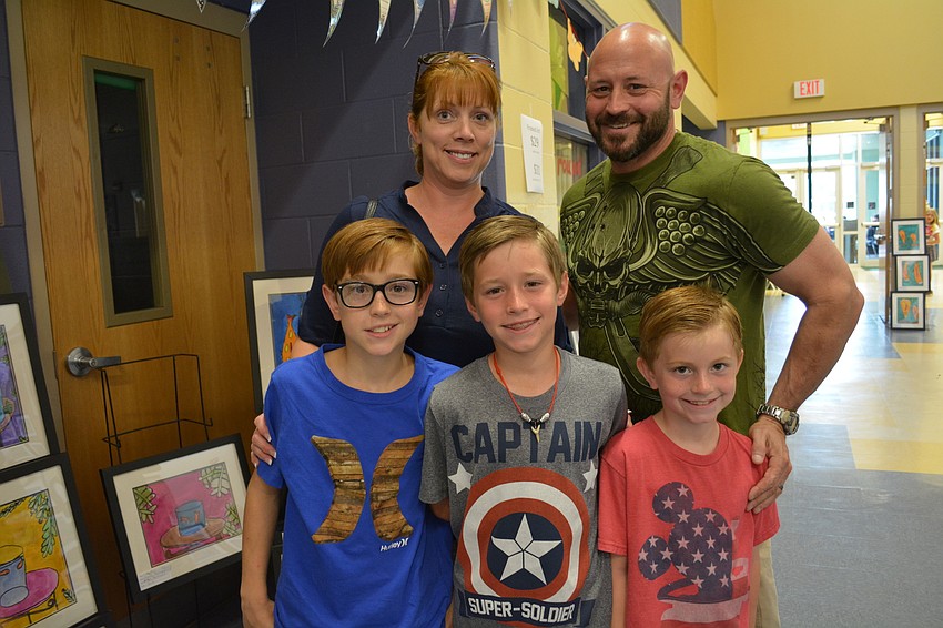 Tracey and Ray Bunn bring their boys, Aidan, Rowan and Gavin (front, from left to right).