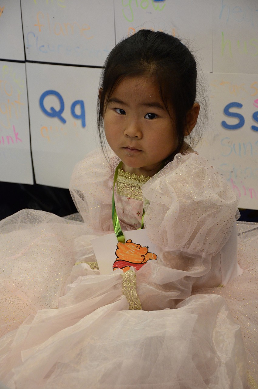 The reading day was also character day during Bashaw's spirit week, and Kate Zhou dressed up like a princess.