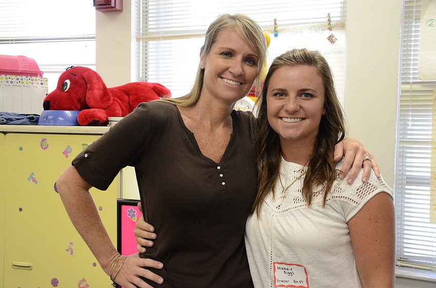 Mindee Biggs teaches at Bashaw, and her daughter, Maddie, used to attend the elementary.