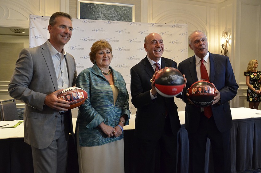 Urban Meyer, Susan Braun, Dick Vitale and Bo Ryan