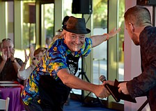 Gary Sweetman walks in the Parade of Chefs.