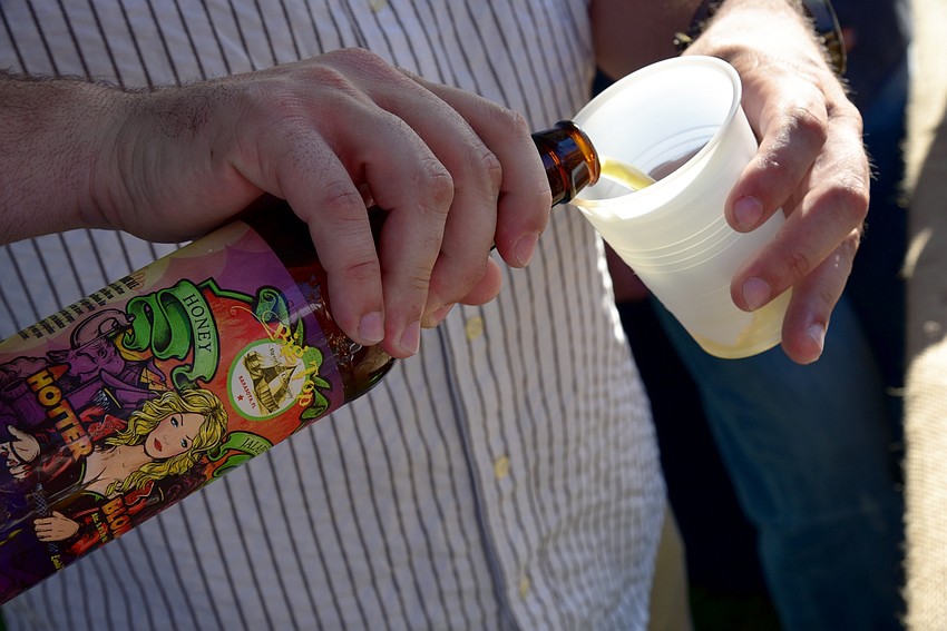 Guests enjoyed beer samples at Men Who Cook & Brew.