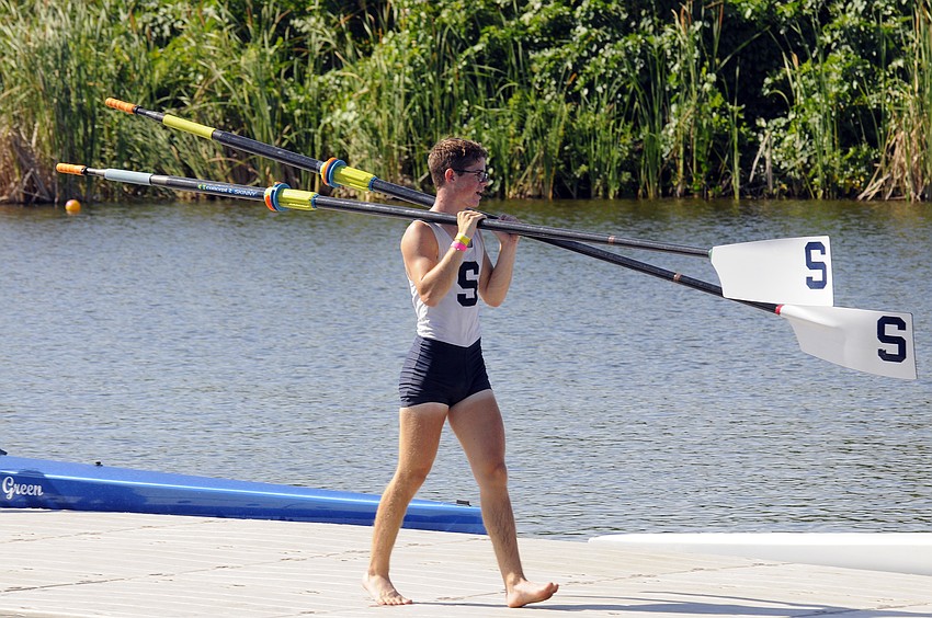Jack Miller helped the Sarasota Crew Men's Lightweight 4+ to a berth in the national championships.