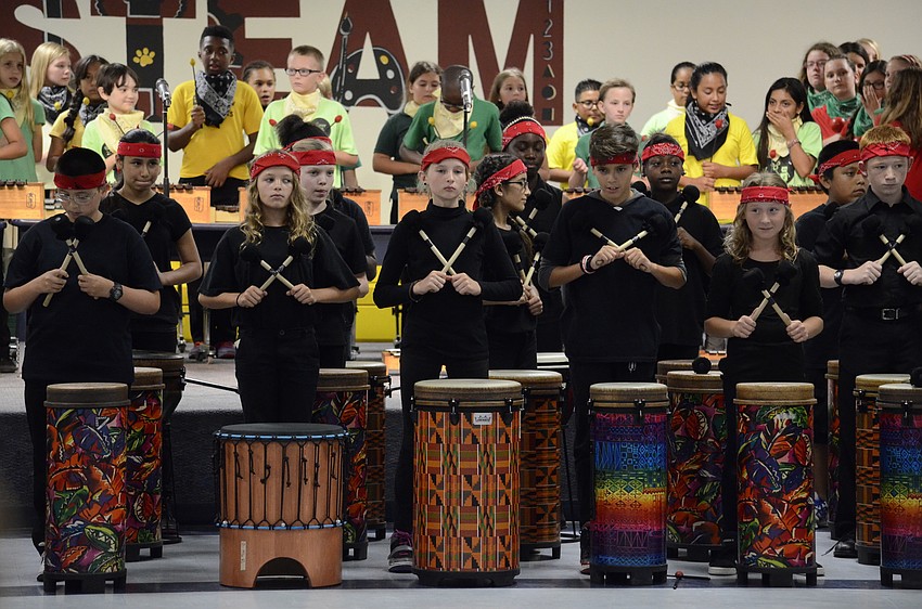 Fifth graders performed a concert for friends and family.
