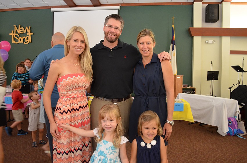 Sarah, Lyndon and Savannah Pullman with Jennifer and Camila Villaveces