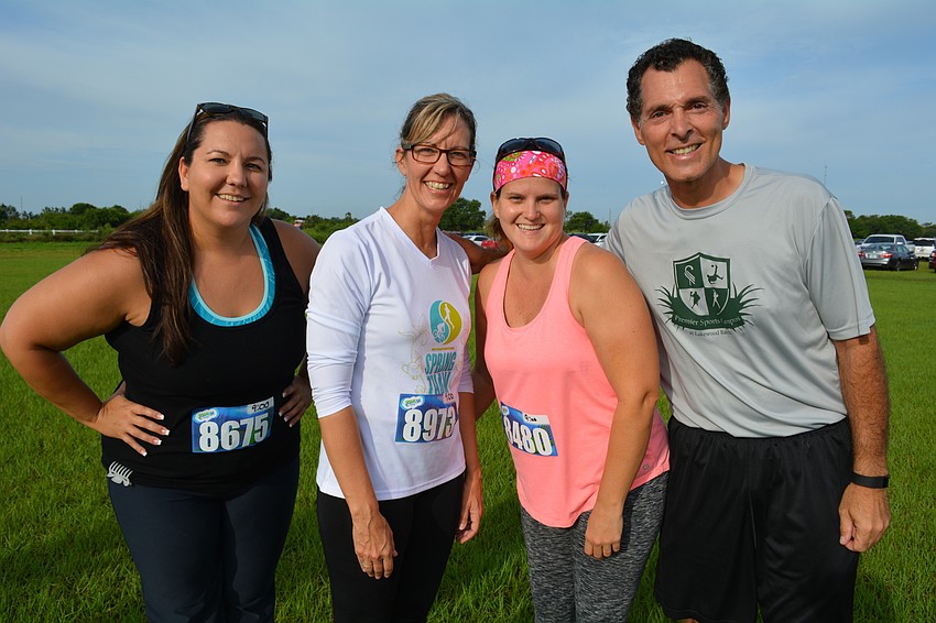 Schroeder-Manatee Ranch's Amanda Zipperer, Laura Cole, Rachel Gray and Antonio Saviano were all smiles as they watched other participants get started.
