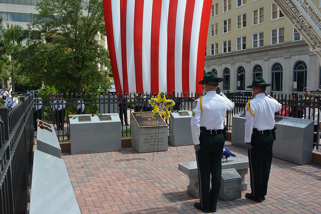 The Manatee County Law Enforcement Memorial Service held May 19 in front of the Manatee County Courthouse honored the nine members of law enforcement who were killed in the line of duty in Manatee County.