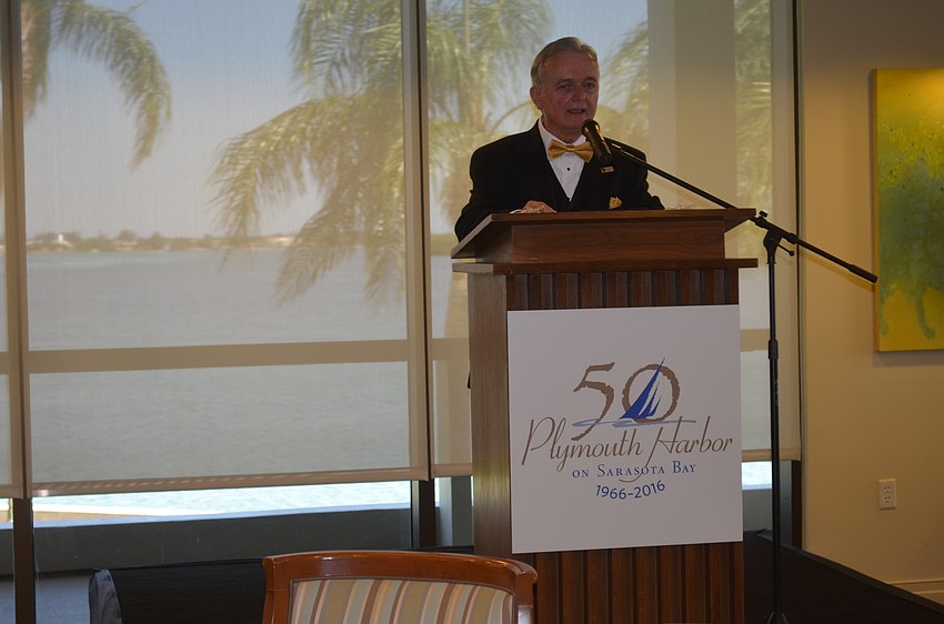 President and CEO Harry Hobson speaks.