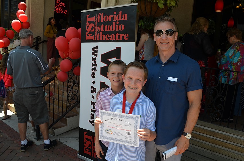 Ben Moricz with his sons Zander and Griffin.