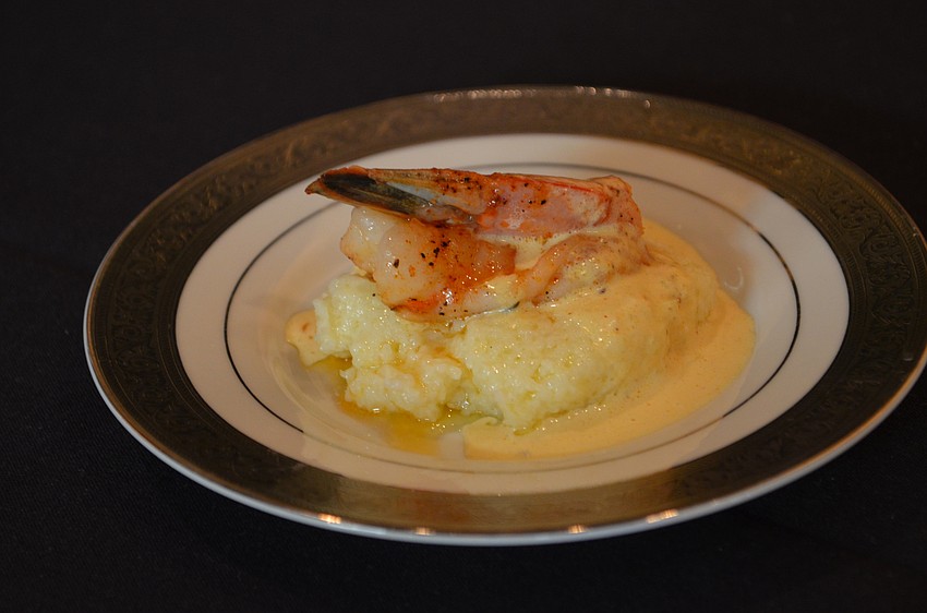 Chef Josh Wood, of Muse at The Ringling, prepared a barbecued Florida shrimp and grits.