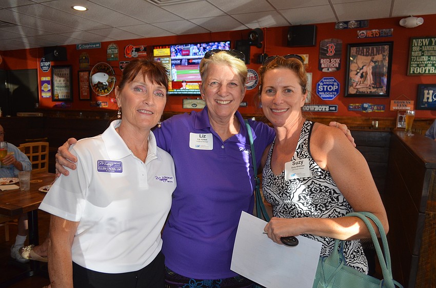 Ellen Cross and Liz Yerkes, of Longboat Massage, and Suzy Brenner, of Girl Power Fitness