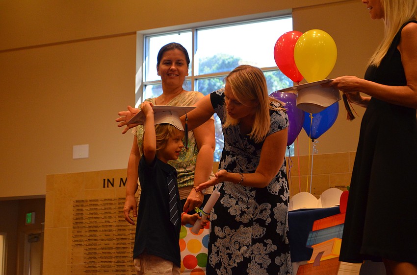 Bodhi Smith receives his diploma.