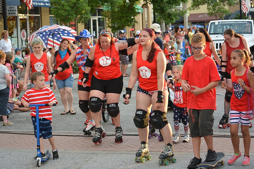 The Bradentucky Bombers rolled along the parade course.