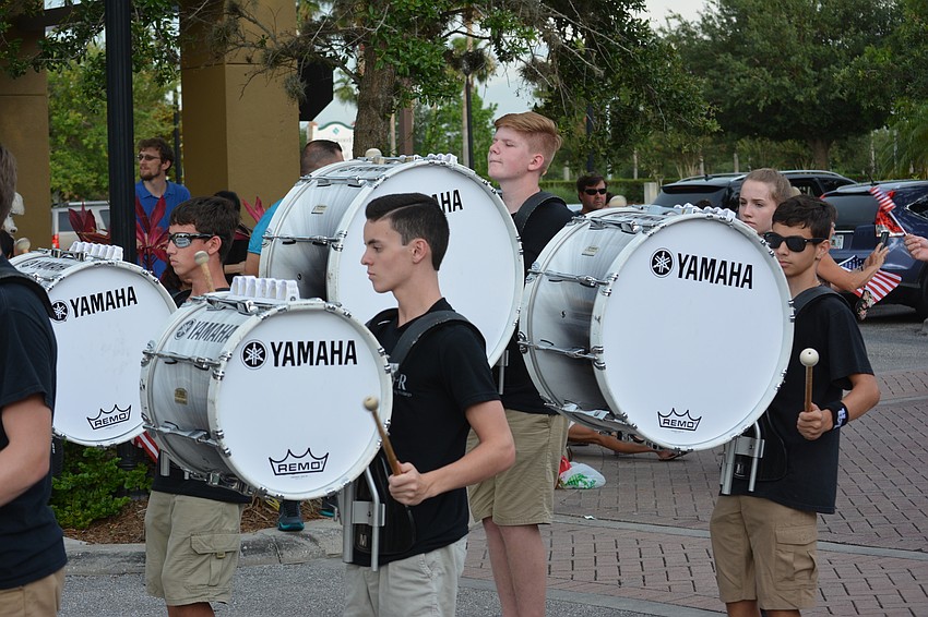 Drummers from the Mustang Marching Band provided heart-pounding excitement.
