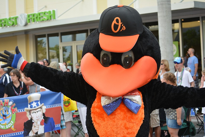 You never know who will show up at the Tribute to Heroes Parade.