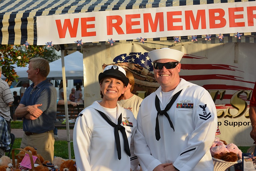 Rochelle Andrews and Dallas Collins showed that the Navy was in the house.