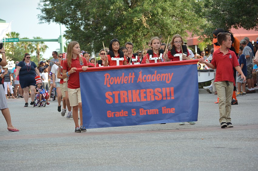 The Rowlett Academy Strikers had those watching the parade dancing to the beat.