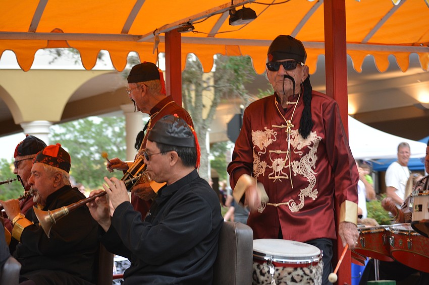 It's tough to play in the Sahib Oriental Band with half a mustache.