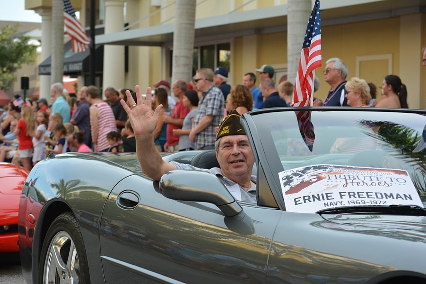 The Navy's Ernie Freedman was honored with a ride.