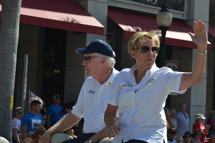 Members of the board of directors for the Sarasota Military Academy, Herb Jones and Carter Donovan.
