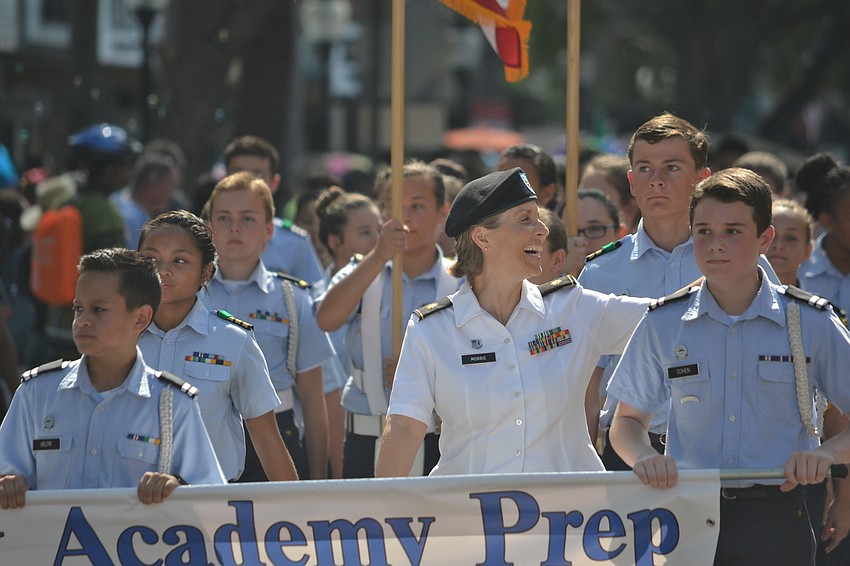 Cadets from Sarasota Military Academy marched in the Downtown Sarasota Memorial Day Parade.