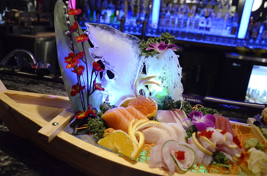 The restaurant specializes in endless sushi and hibachi.