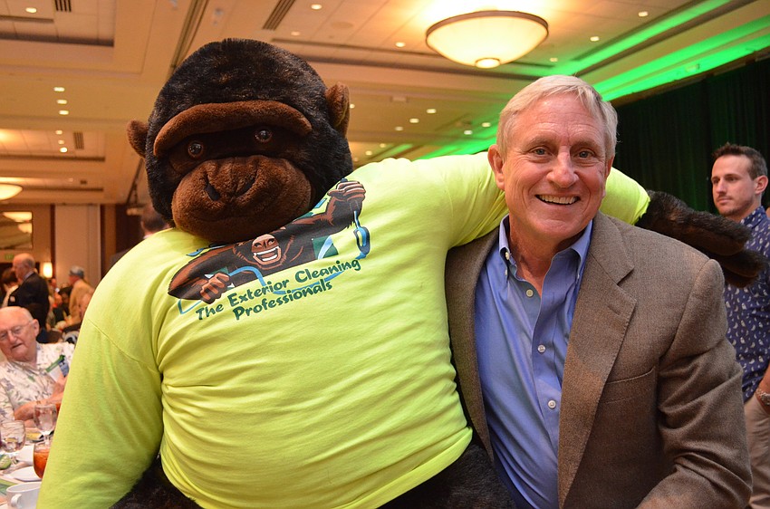 Gorilla Kleen mascot GK with President John Cloud.