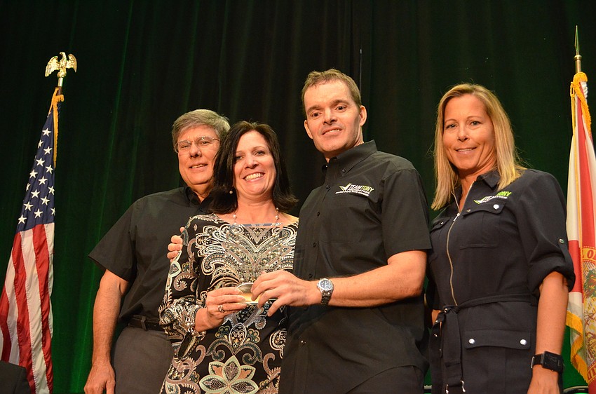 The award for Healthcare/Wellness Organization of the Year went to Team Tony Cancer Foundation. John Shea, Judy Young, Tony McEachern and Angela Long.