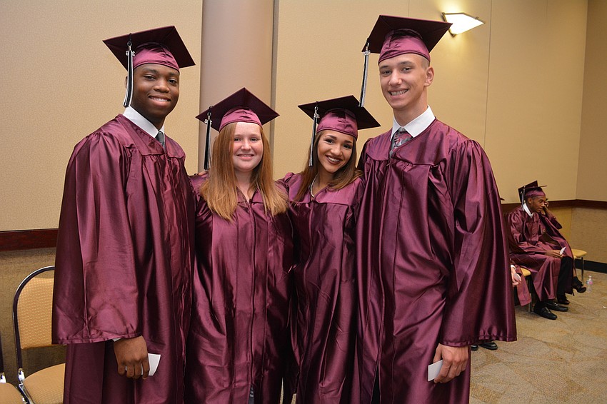 Derrington Williams, Caitlin Roberts, Miya Yawn and Tanner Thatcher know each other from JROTC.