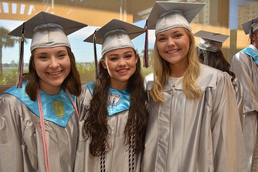 Danielle Gray, Anna Hepler and Sara Huddleston are excited about college.