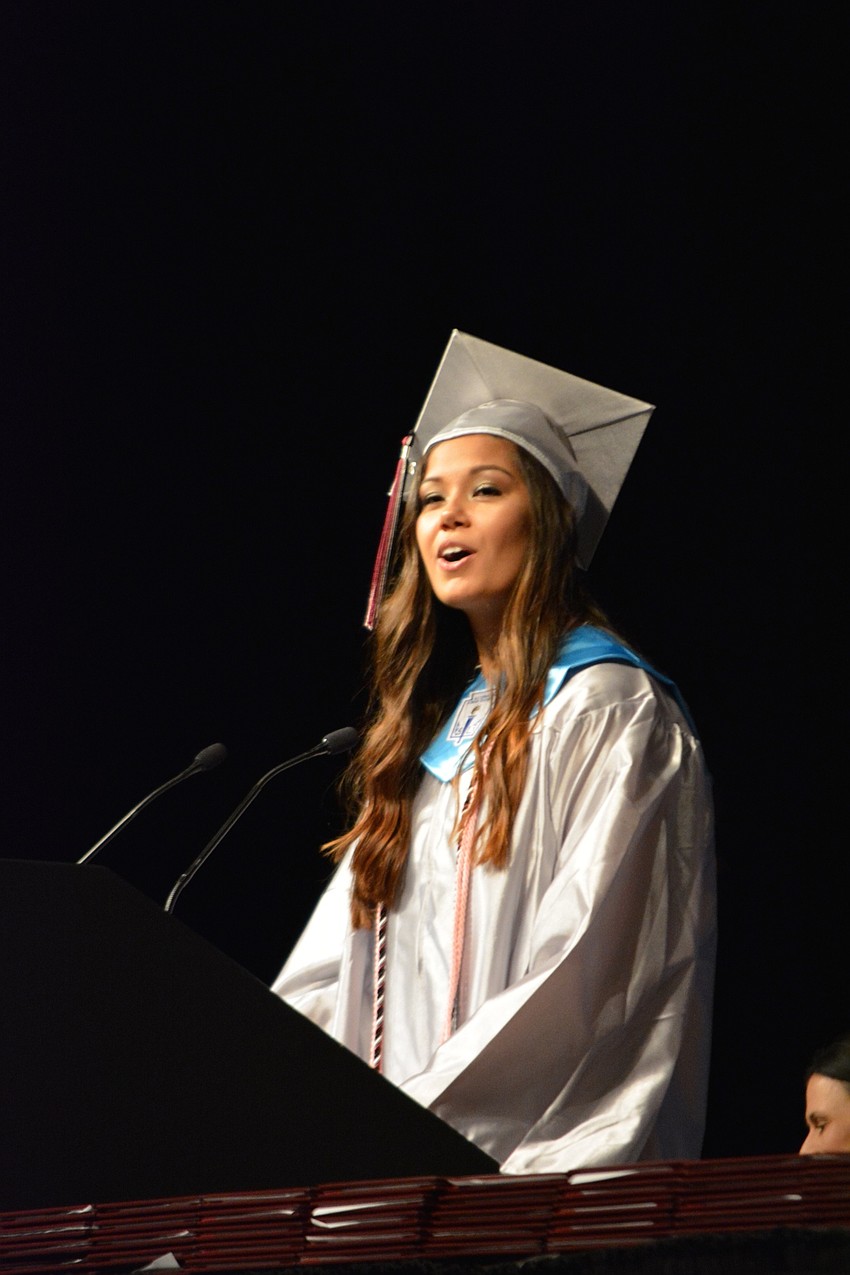 Kim Evens is the first of three commencement speakers.
