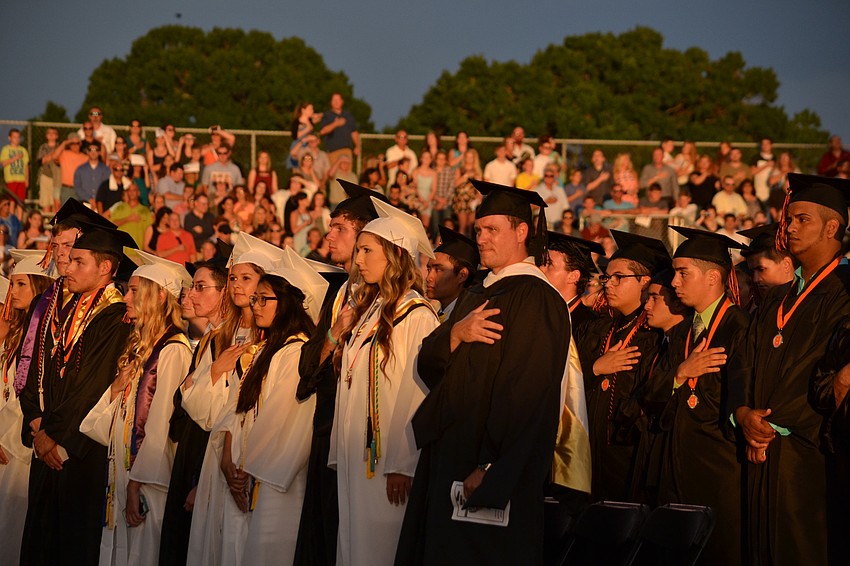 Families packed the stands of Charlie Cleland Stadium at Ihrig Field.