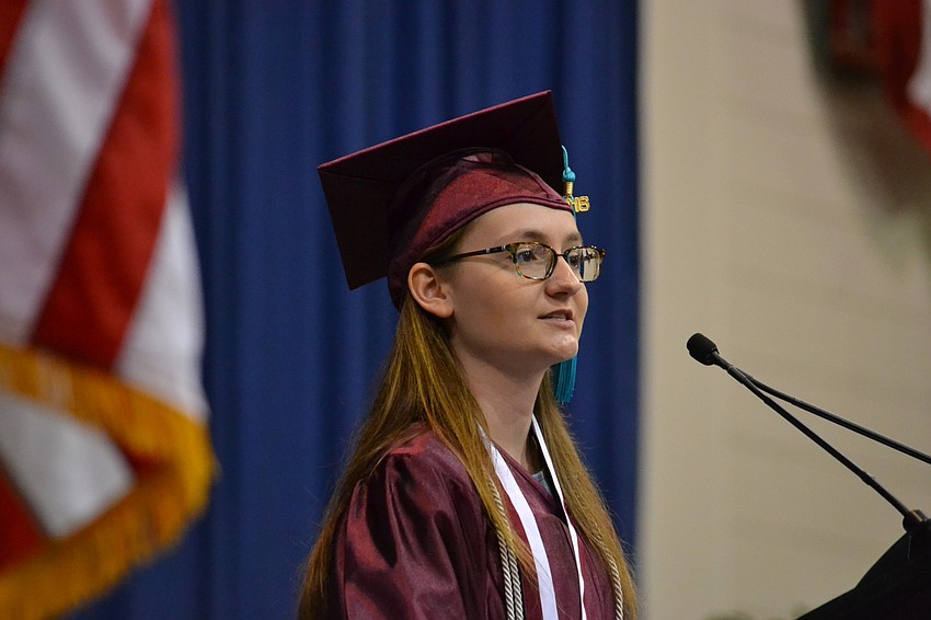 Erin Kisielewski incorporated her battle with leukemia in 2000 into her commencement speech titled 