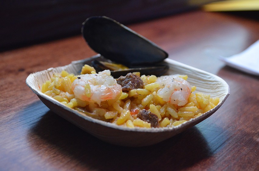 The second dish of the evening was seafood paella, paired with Big Top Brewing Co.'s Key Lime Wheat.