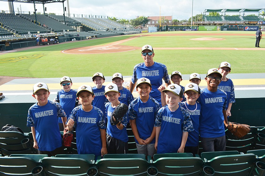 The Manatee Cal Ripken All-Star team gets ready to party with the Marauders.