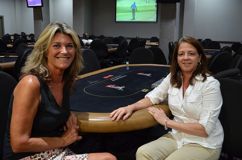 Siesta Key Chamber of Commerce Executive Director Ann Frescura with Visitor Center and Volunteer Manager Mia Leone