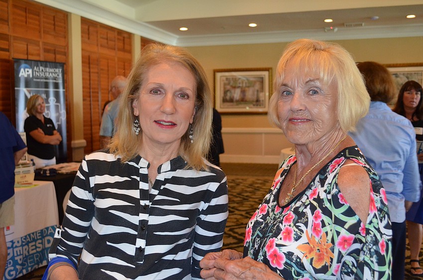 Lorraine Jones and Yvonne Walsh arrive at the event.