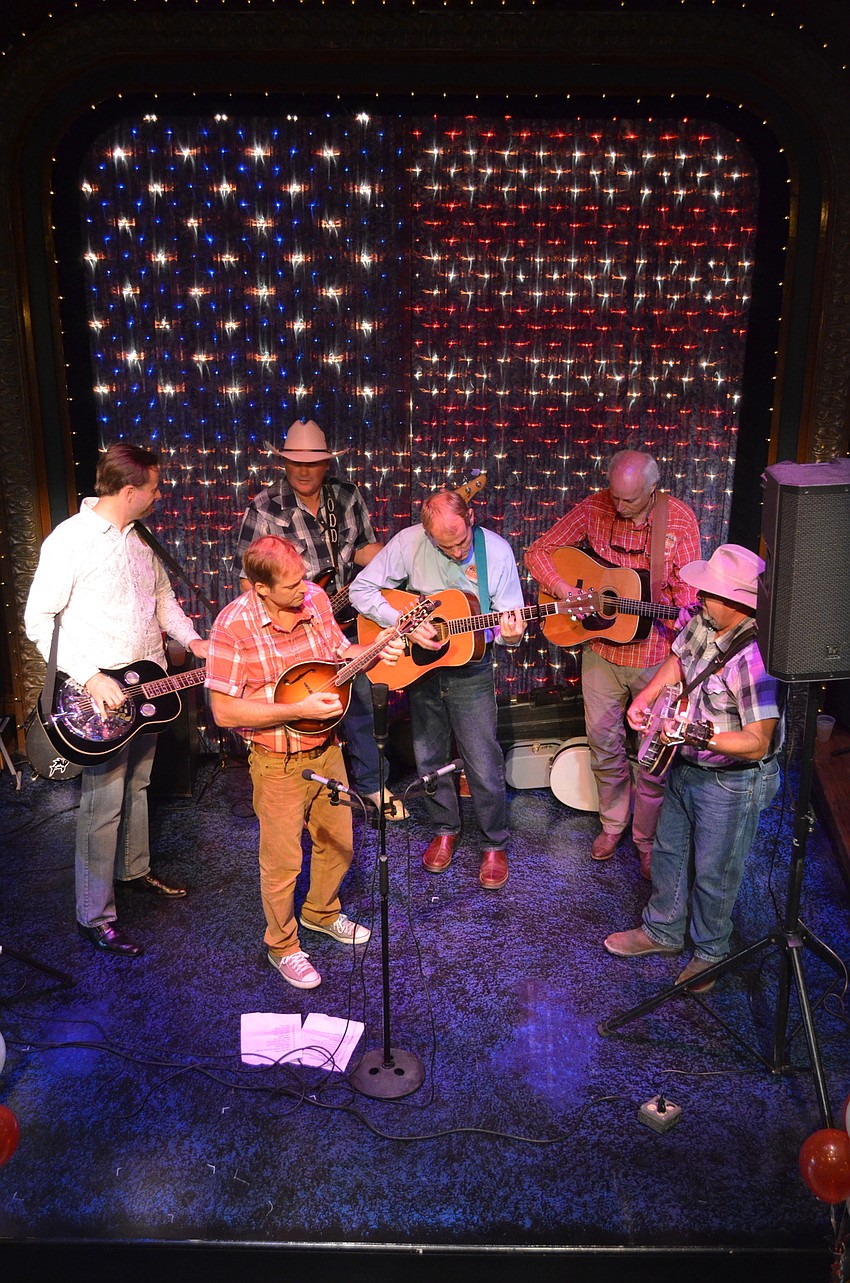 The Manatee River Bluegrass Band performed during the barbecue.