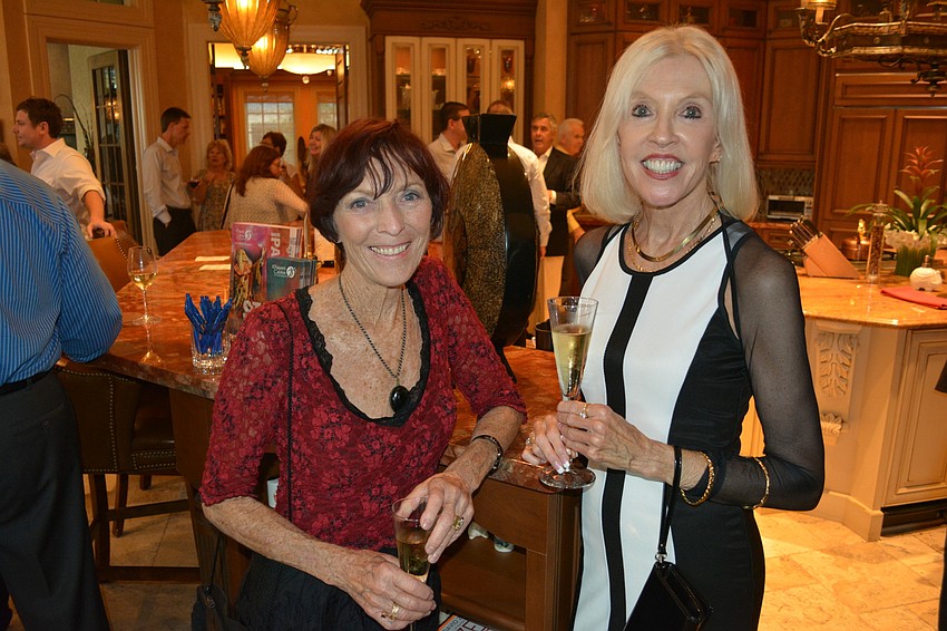 The Players' actresses Sami Blouin and Sharon Bartley enjoy the festivities.