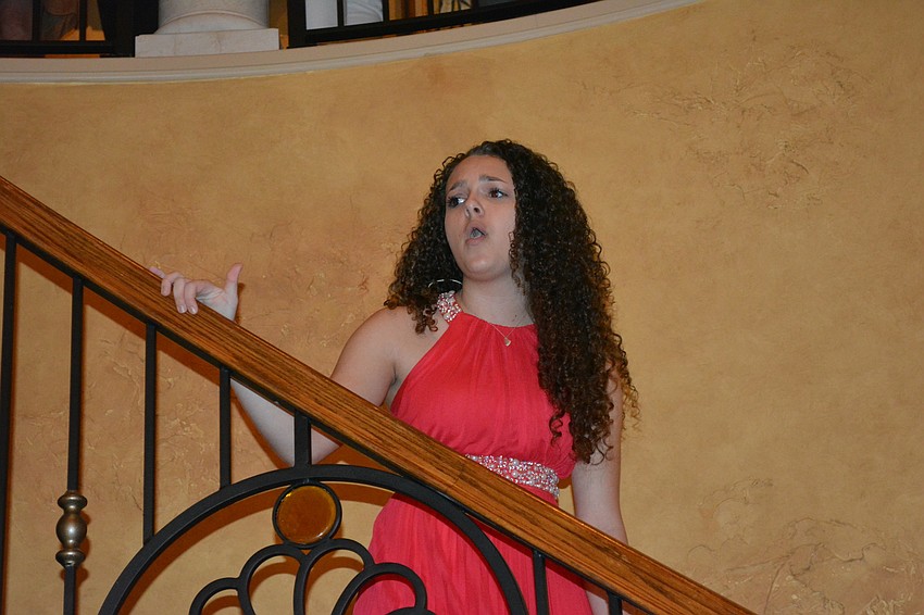 Hannah Beatt of The Players Centre for the Performing Arts wows the audience with a song.