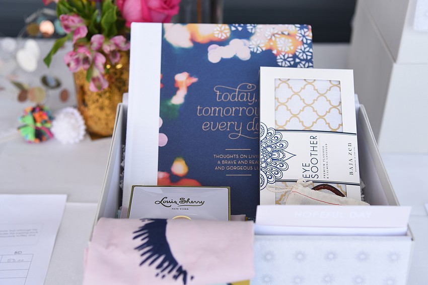 Guests could bid on items in the silent auction at the Bestie Brunch.