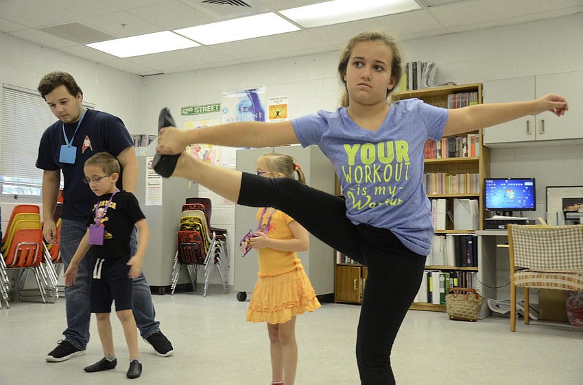 Julia Cangro of Classical Academy practices her moves.