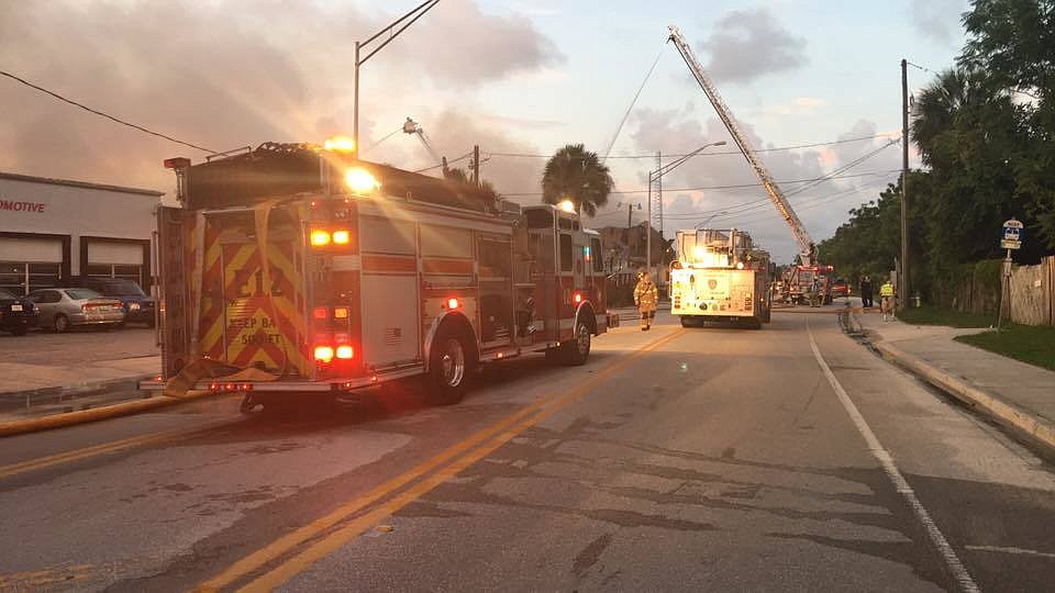 The Sarasota County Fire Department is battling a blaze in east Sarasota County.