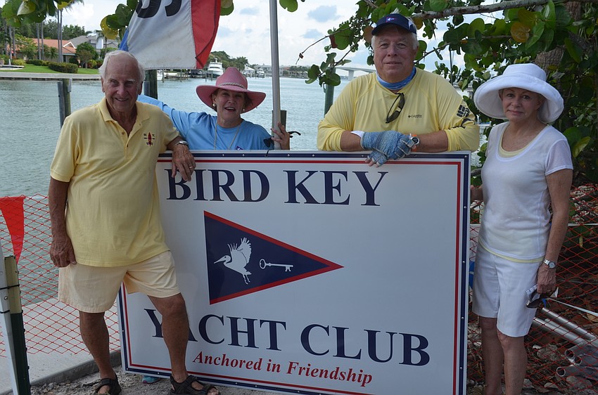 Norm Weber, chairman of the club’s kayak group, Fleet Captain Tami Walsh, Brian McCarthy, Board of Governors owner’s representative, and Commodore Lynn Smith