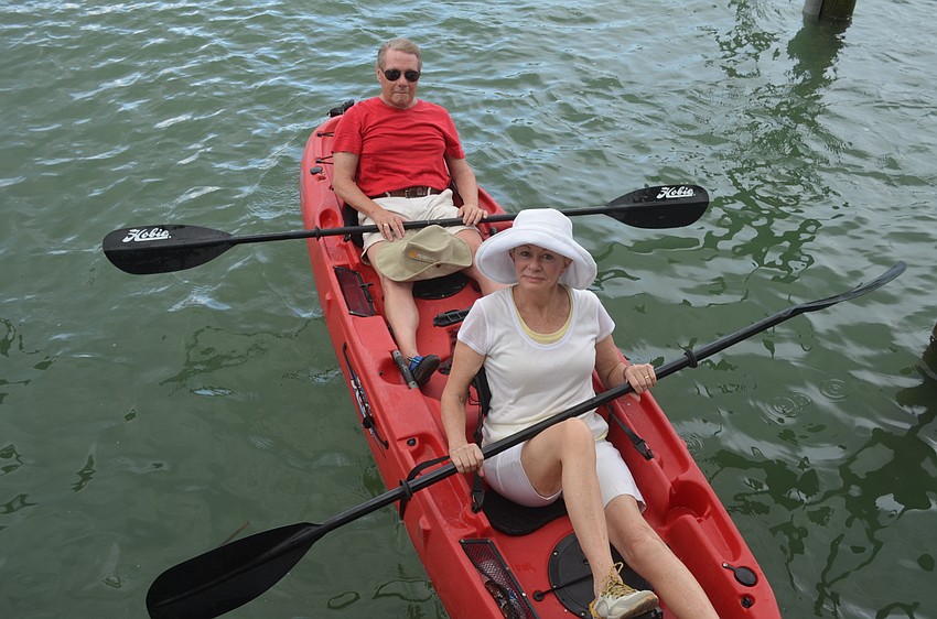 Commodore Lynn Smith, front, and husband, Kendall