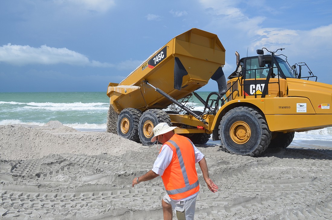Public Works Director Juan Florensa surveys the latest portion of the islandâ€™s mid-Key truck haul.