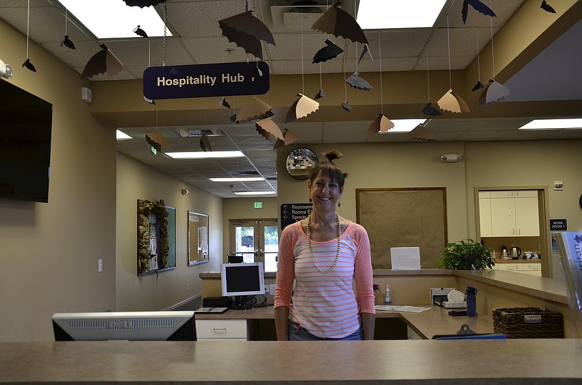 Carin Doddroe, operations administrator at Harvest United, participated in the VBS's crazy hair day.