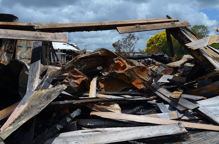 Firefighters managed to save JR’s Old Packinghouse Cafe from extensive damage.
