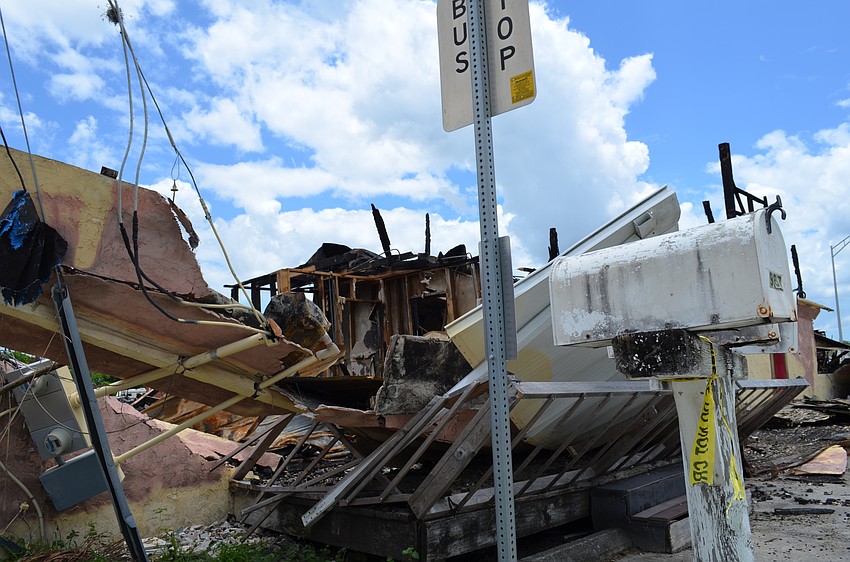 The Old Packinghouse was destroyed in the fire.